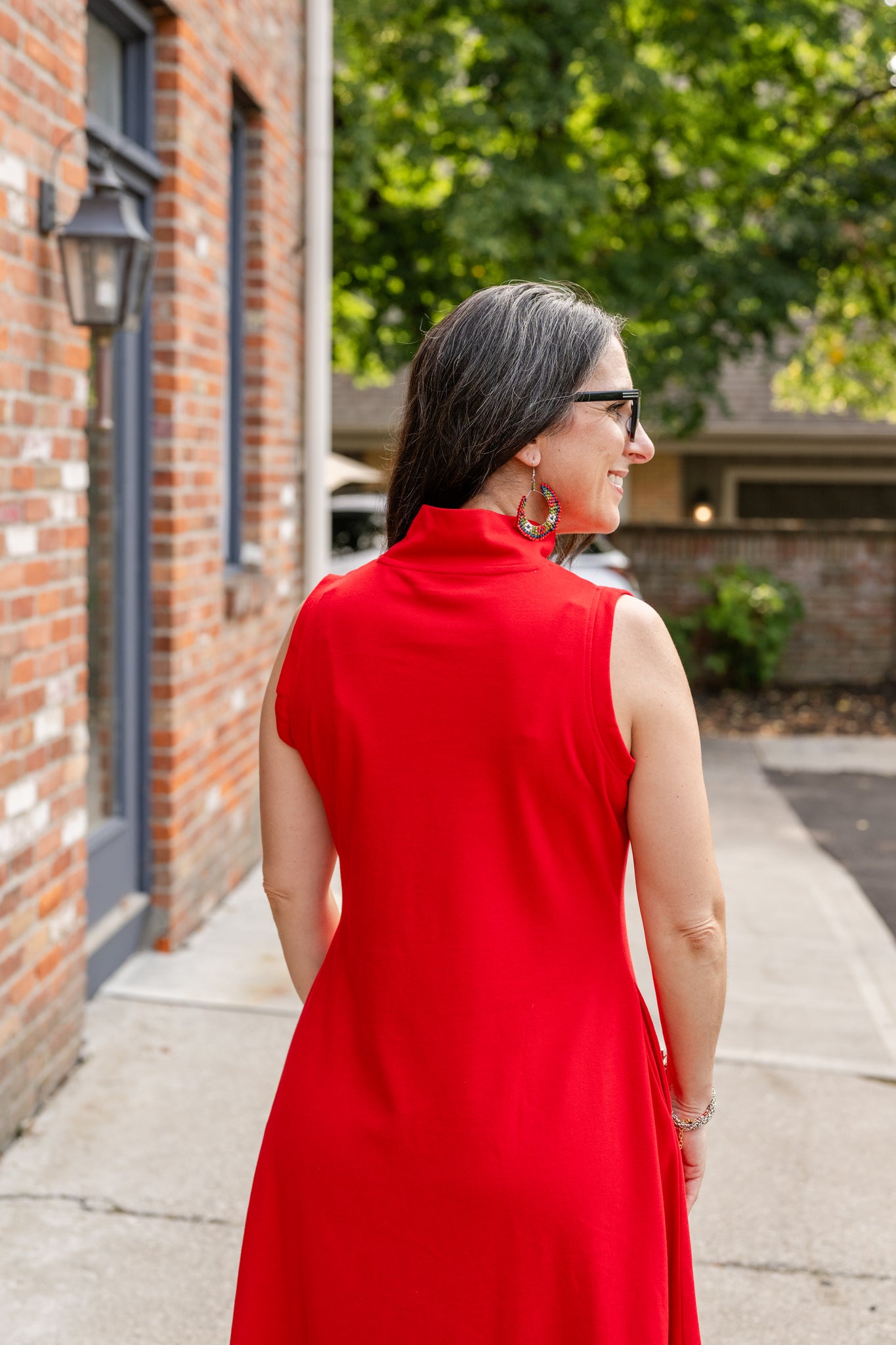 Sleeveless Mock Neck Dress