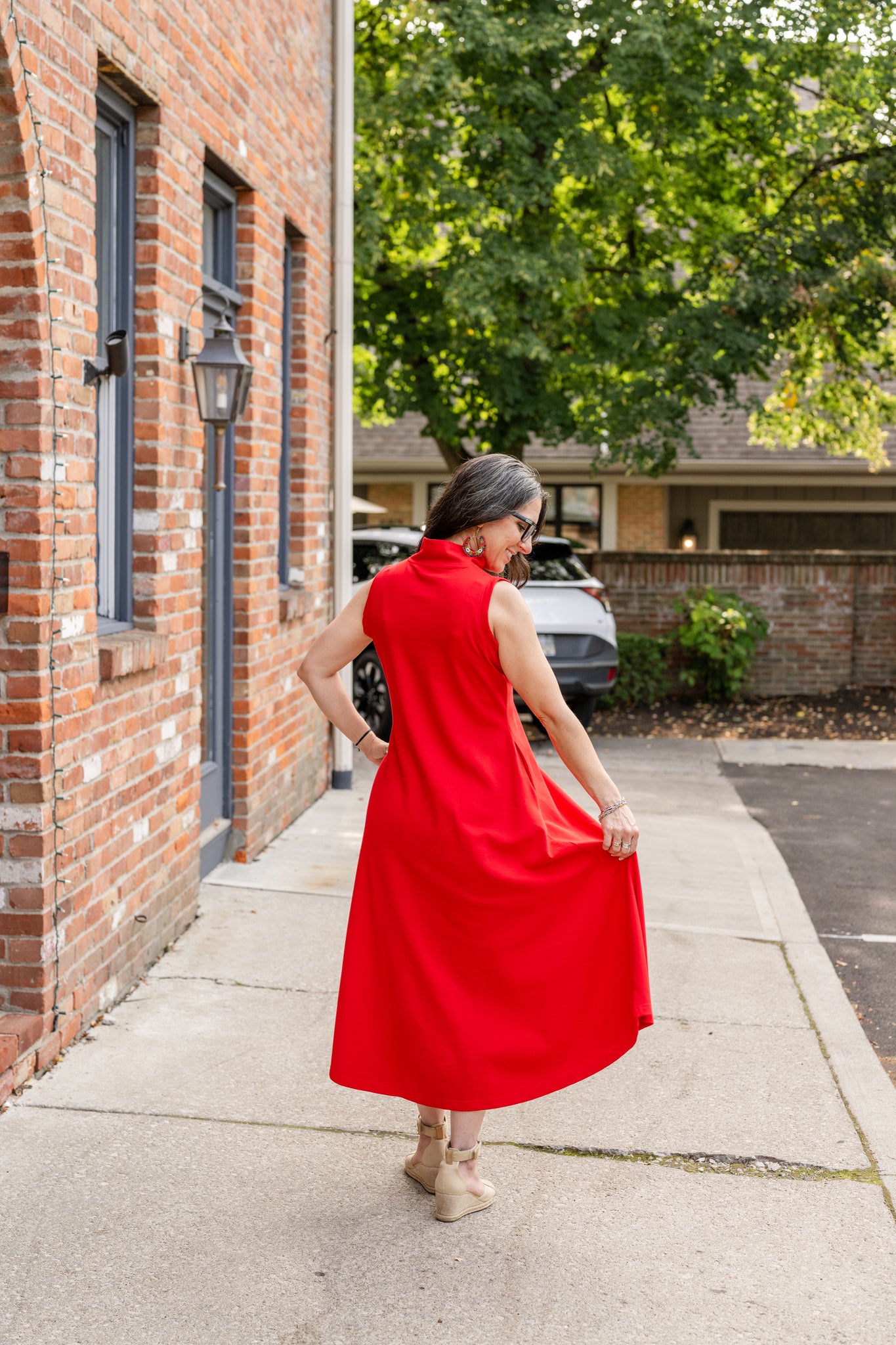 Sleeveless Mock Neck Dress