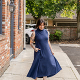 Sleeveless Mock Neck Dress