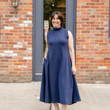 Sleeveless Mock Neck Dress