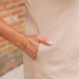 Sleeveless Knit Dress with Piping