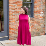 Sleeveless Mock Neck Dress