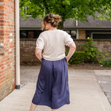 Side Button Midi Skirt