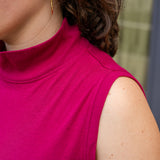 Sleeveless Mock Neck Dress