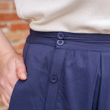 Side Button Midi Skirt