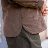 Brushed Corduroy Button-Up Blouse