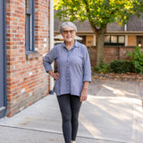 Tunic Button Up with Curve Split Hem