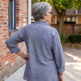 Tunic Button Up with Curve Split Hem