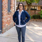 Sherpa Button-Front Cardigan