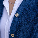 Sherpa Button-Front Cardigan