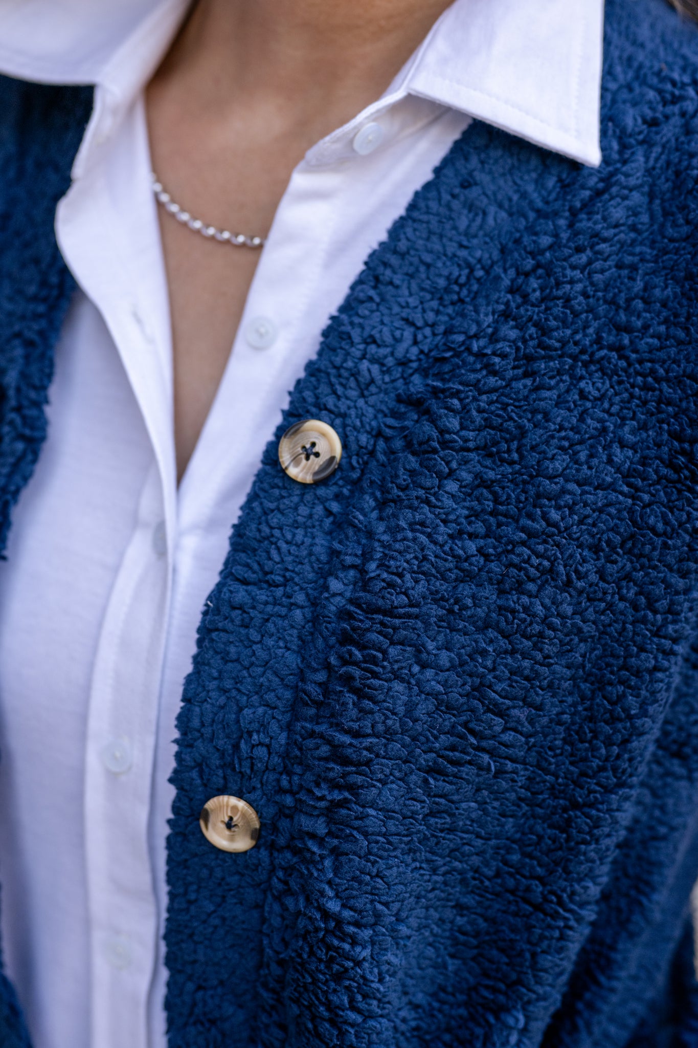 Sherpa Button-Front Cardigan