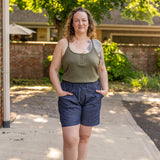 Cross Back Button Tank