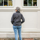 Ruffle Button-Front Blouse