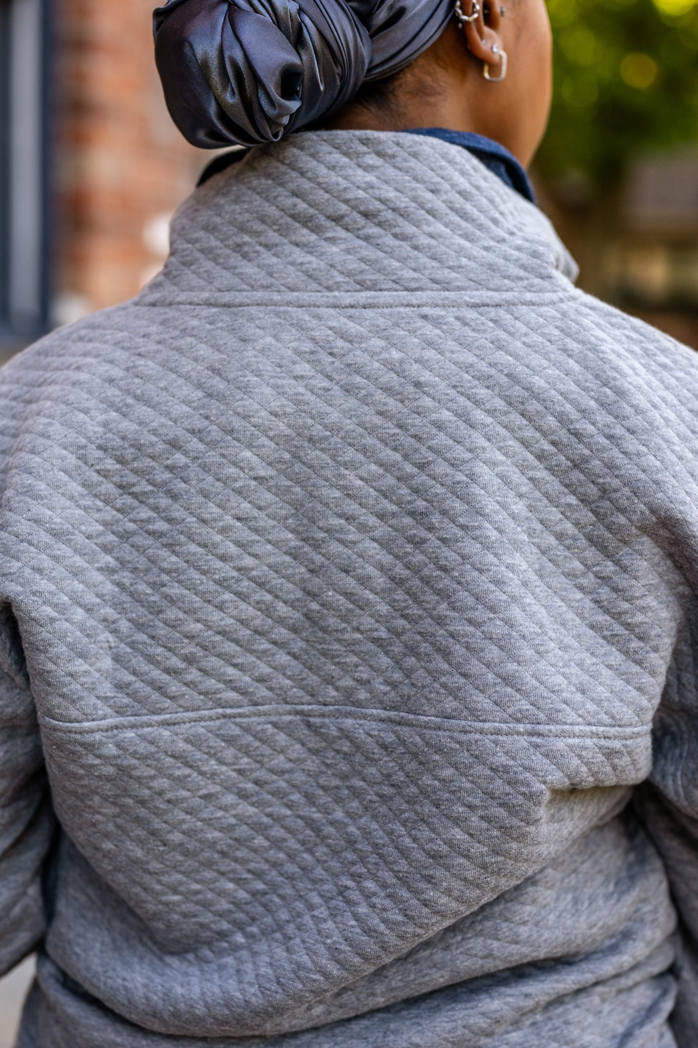 Pull-Over Button-Mock Sweatshirt