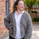Sherpa Button-Front Cardigan