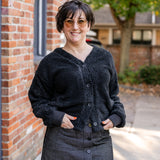 Sherpa Button-Front Cardigan