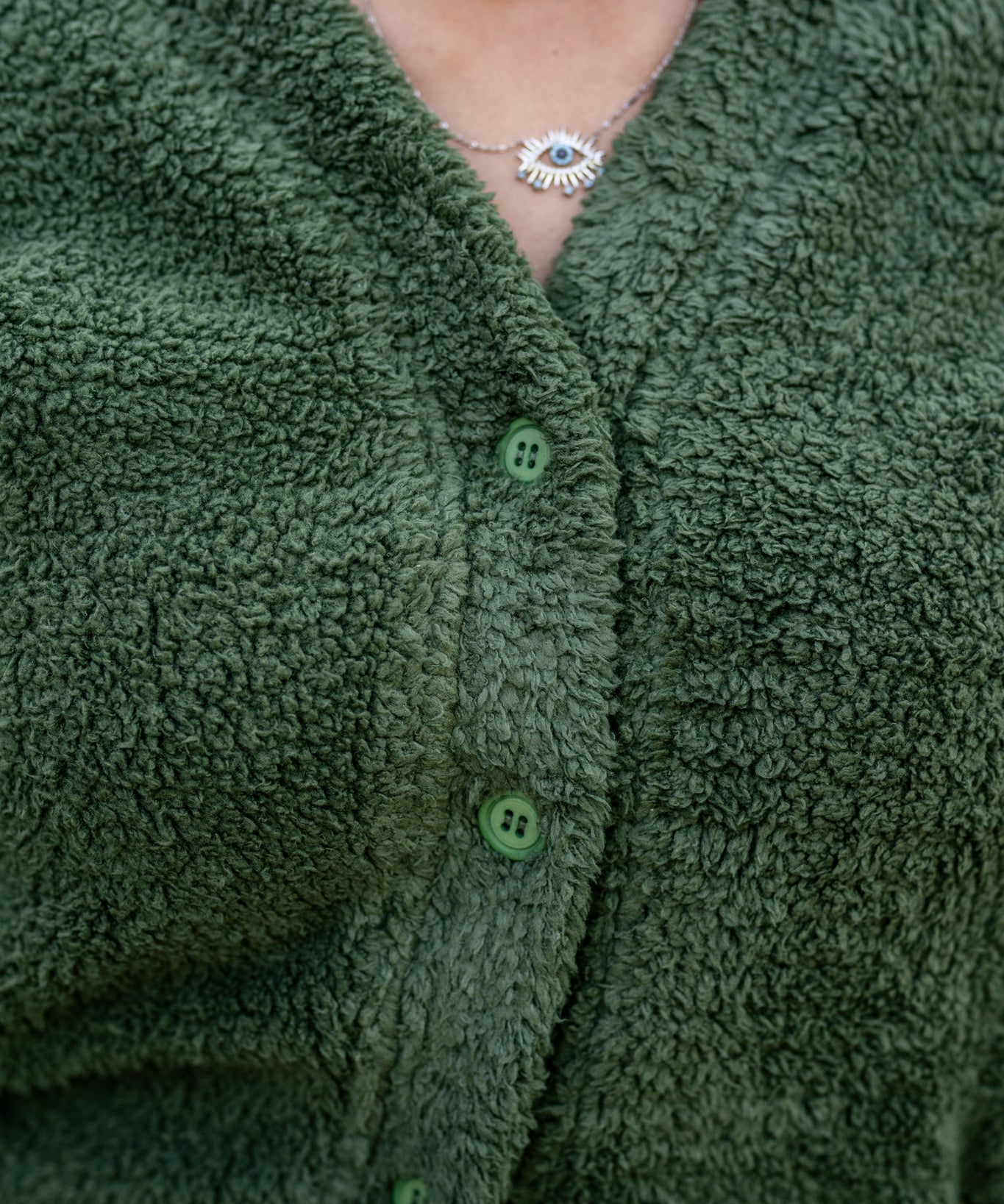 Sherpa Button-Front Cardigan