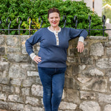 Contrasting Ribbed Henley