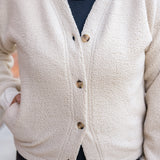 Sherpa Button-Front Cardigan