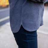 Brushed Corduroy Button-Up Blouse