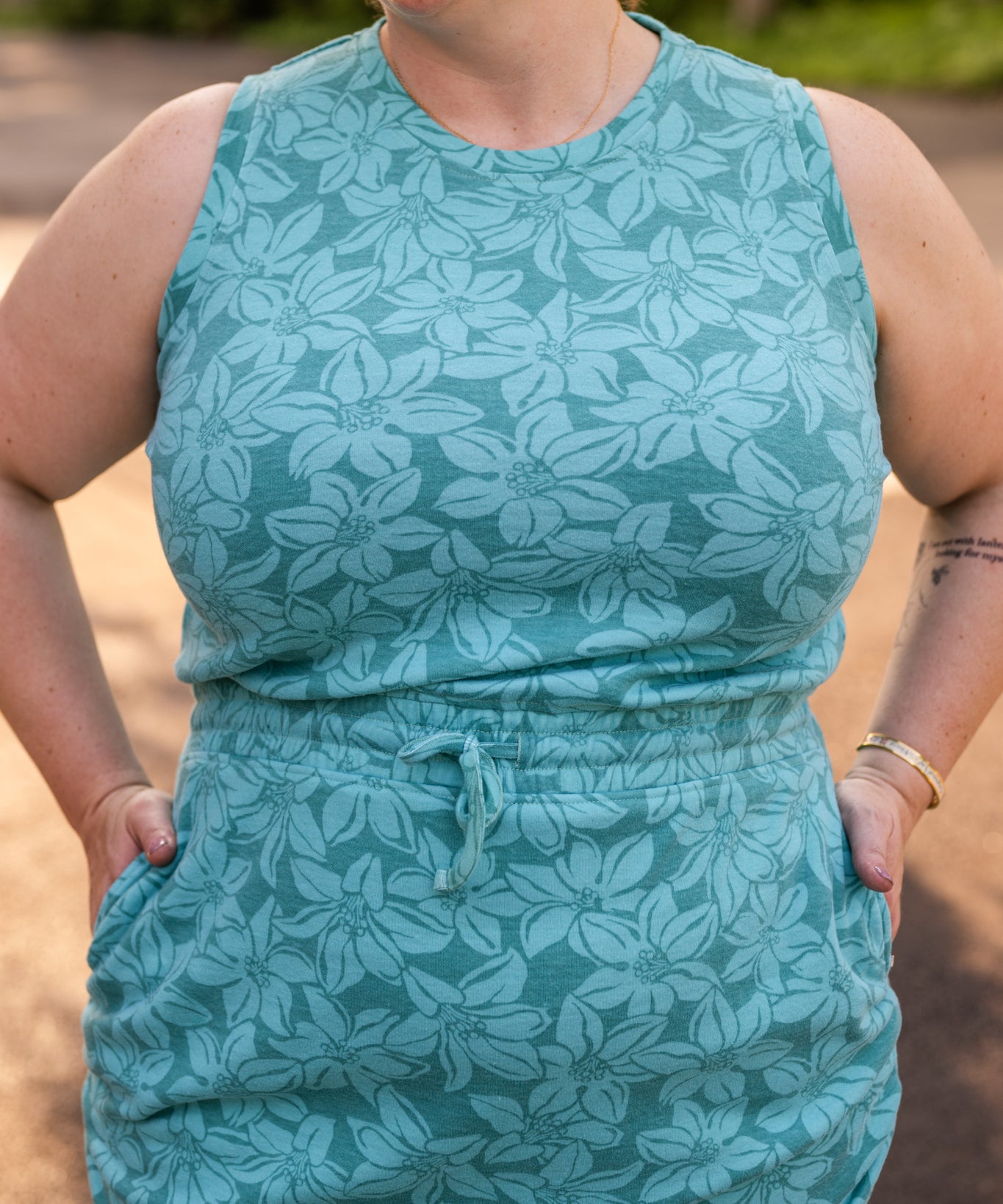 Sleeveless Tulip Hem Knit Dress