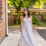Meryl Sleeveless Tiered Maxi Dress