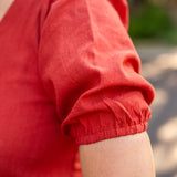 Button Front V-Neck Shirt