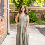 Meryl Sleeveless Tiered Maxi Dress
