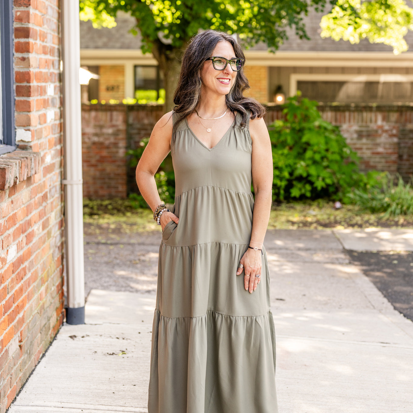 Meryl Sleeveless Tiered Maxi Dress