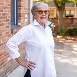 Tunic Button Up with Curve Split Hem