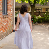 Knit Meryl Sleeveless Tiered Maxi Dress