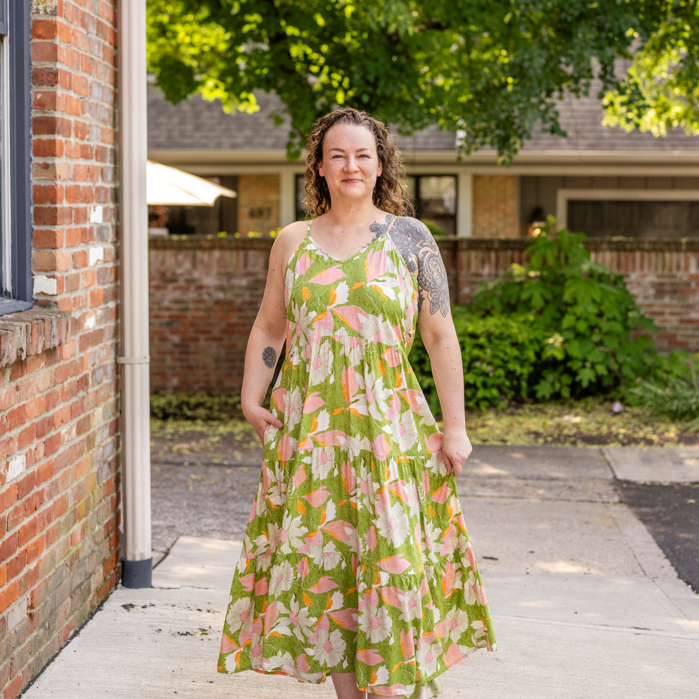 Spaghetti Strap Tiered Maxi Dress