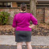 Contrasting V- Neck Top