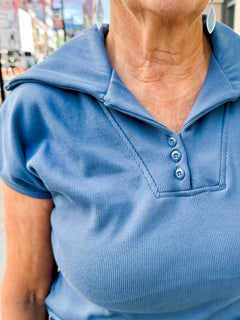 Knit Ribbed Cap Sleeve Top