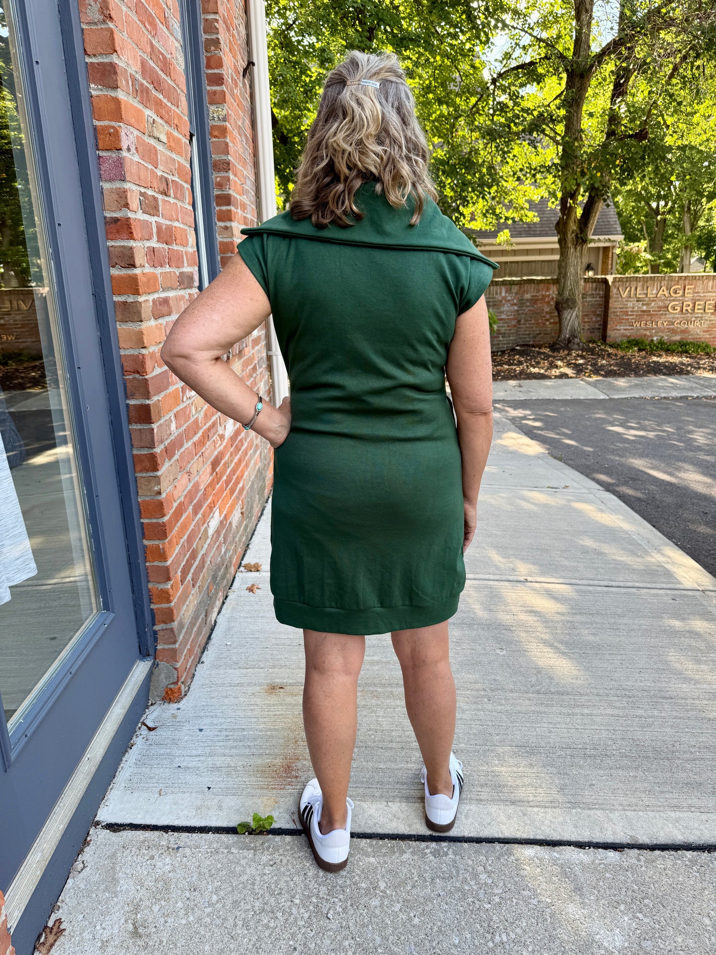 1/2 zip tunic dress