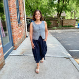 Chambray Button-Front Vest