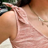 Shoulder Tie knit dress