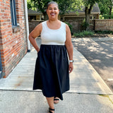 Mixed Media Tank Dress