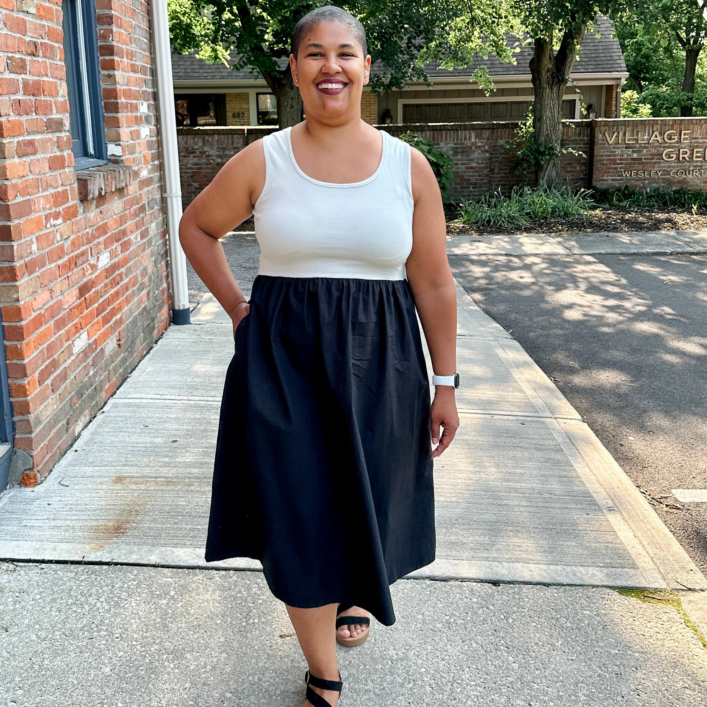 Mixed Media Tank Dress