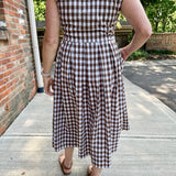 Jewel Button-Front Midi Dress