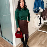 Long Sleeve Low Mock Top