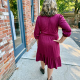 Tiered Knit Shirt Dress