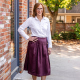 Wide Box Pleat Skirt