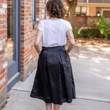 Wide Box Pleat Skirt