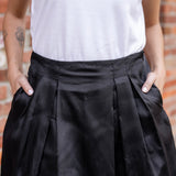 Wide Box Pleat Skirt