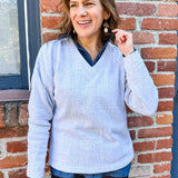 Fleece V-Neck Pull-Over