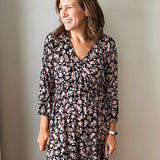 Midi Dress with Tie Waist