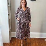 Midi Dress with Tie Waist