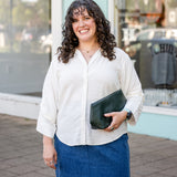 Push-Up Sleeve Button-Up