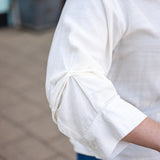 Push-Up Sleeve Button-Up